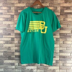 EUC Baylor Bears Shirt MV Sport Short Sleeve Green Adult Large